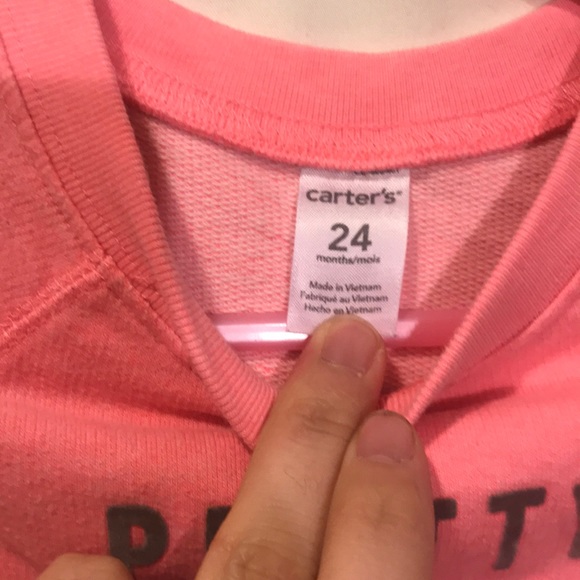 Girls 24 month pink short sleeve light sweatshirt. - Picture 3 of 3